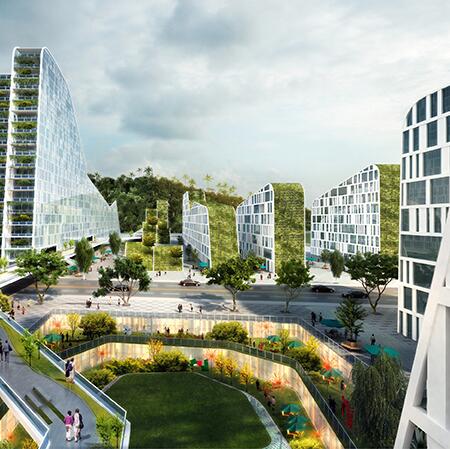 栖霞生态新城城市综合体建筑设计