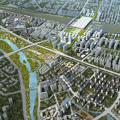 广州北站新城城市设计综合交通枢纽规划及建筑概念设计